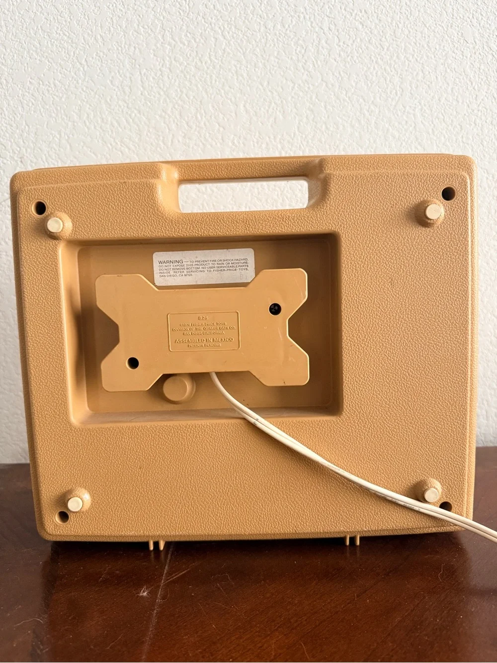 1978 Vintage Fisher-Price Record Player in Cream, Tan and Orange, Still Runs